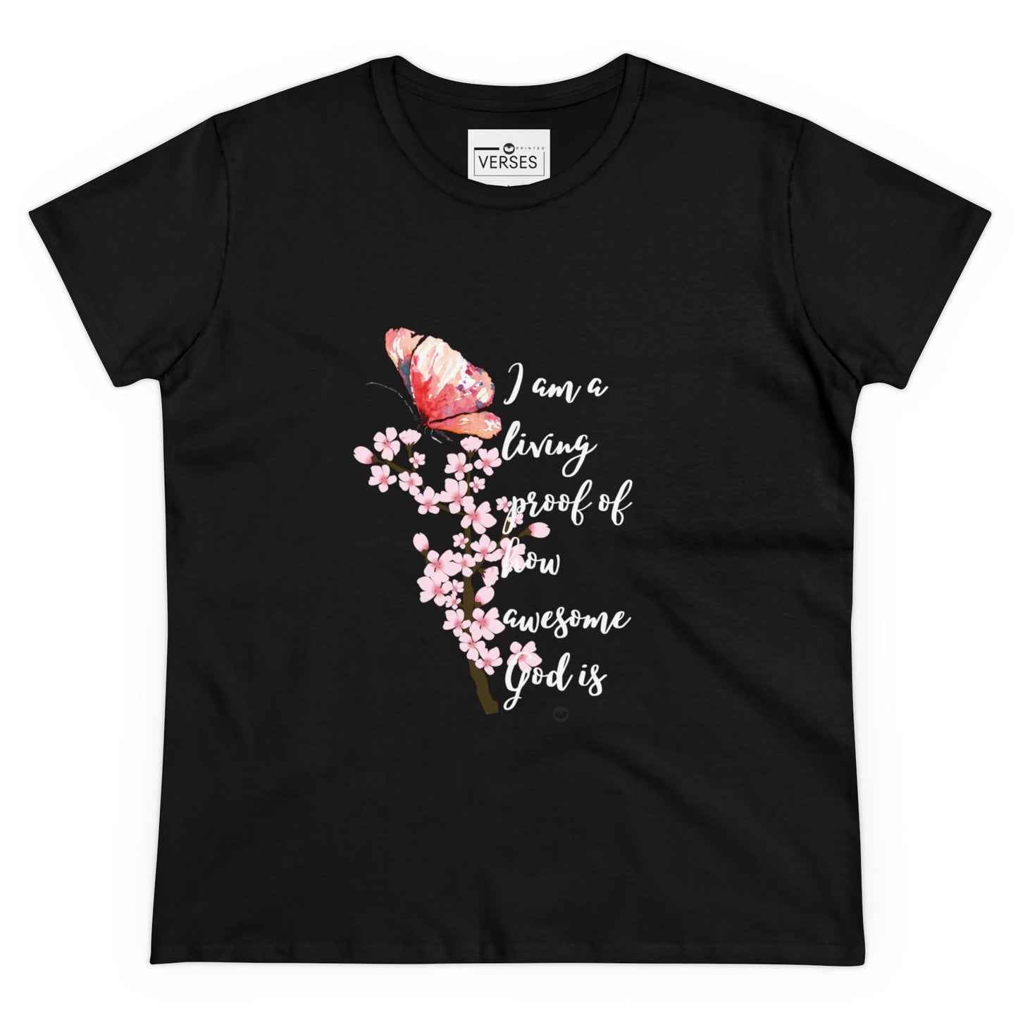 I AM A LIVING PROOF HOW AWESOME GOD IS - LADIES DRK TEE
