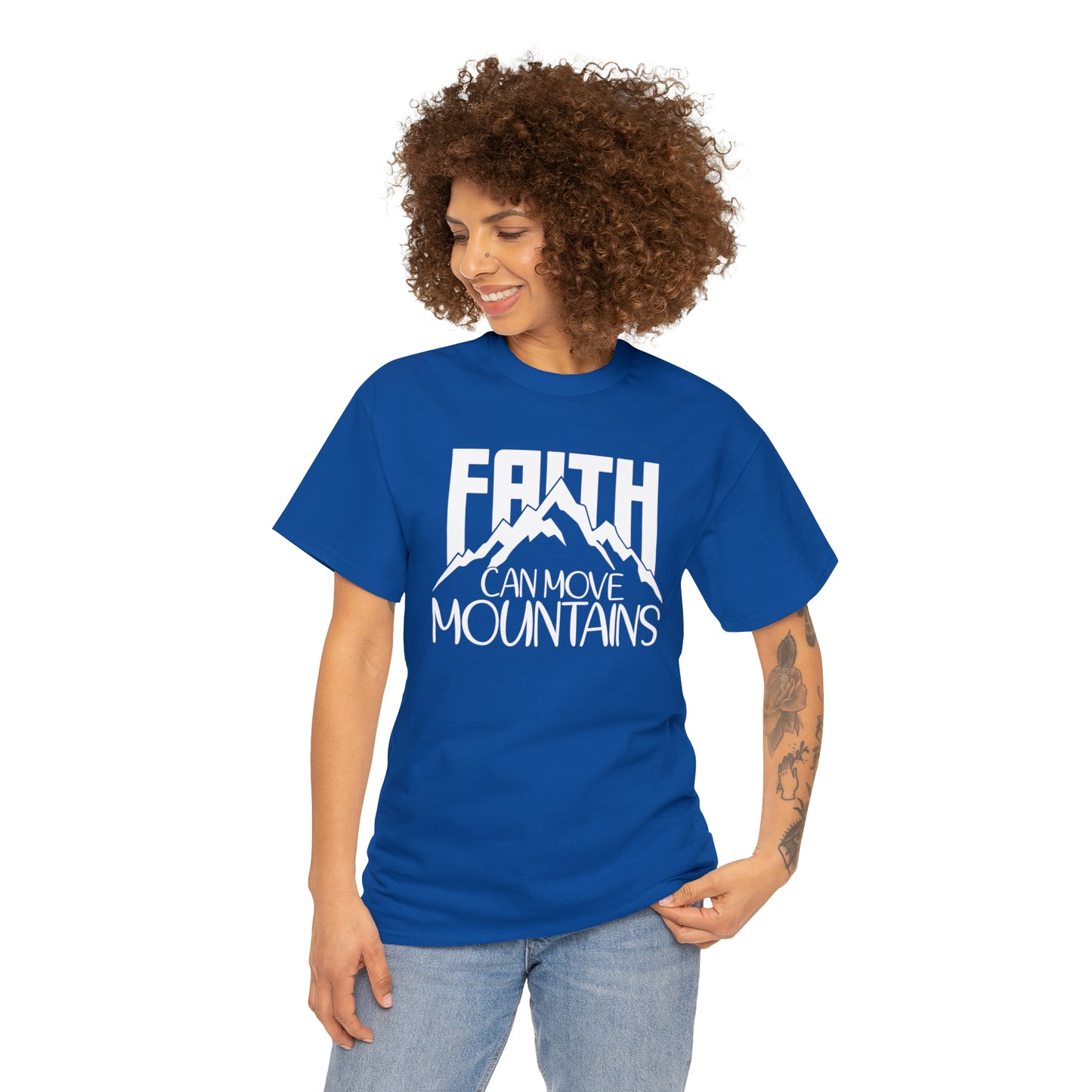 FAITH CAN MOVE MOUNTAINS - DRK TEE