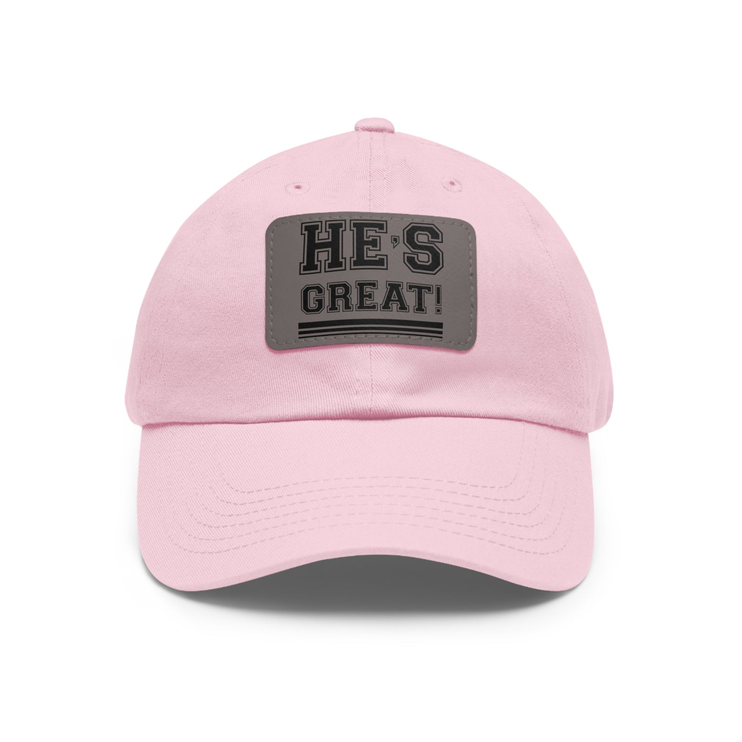 HE'S GREAT - LEATHER PATCH CAP