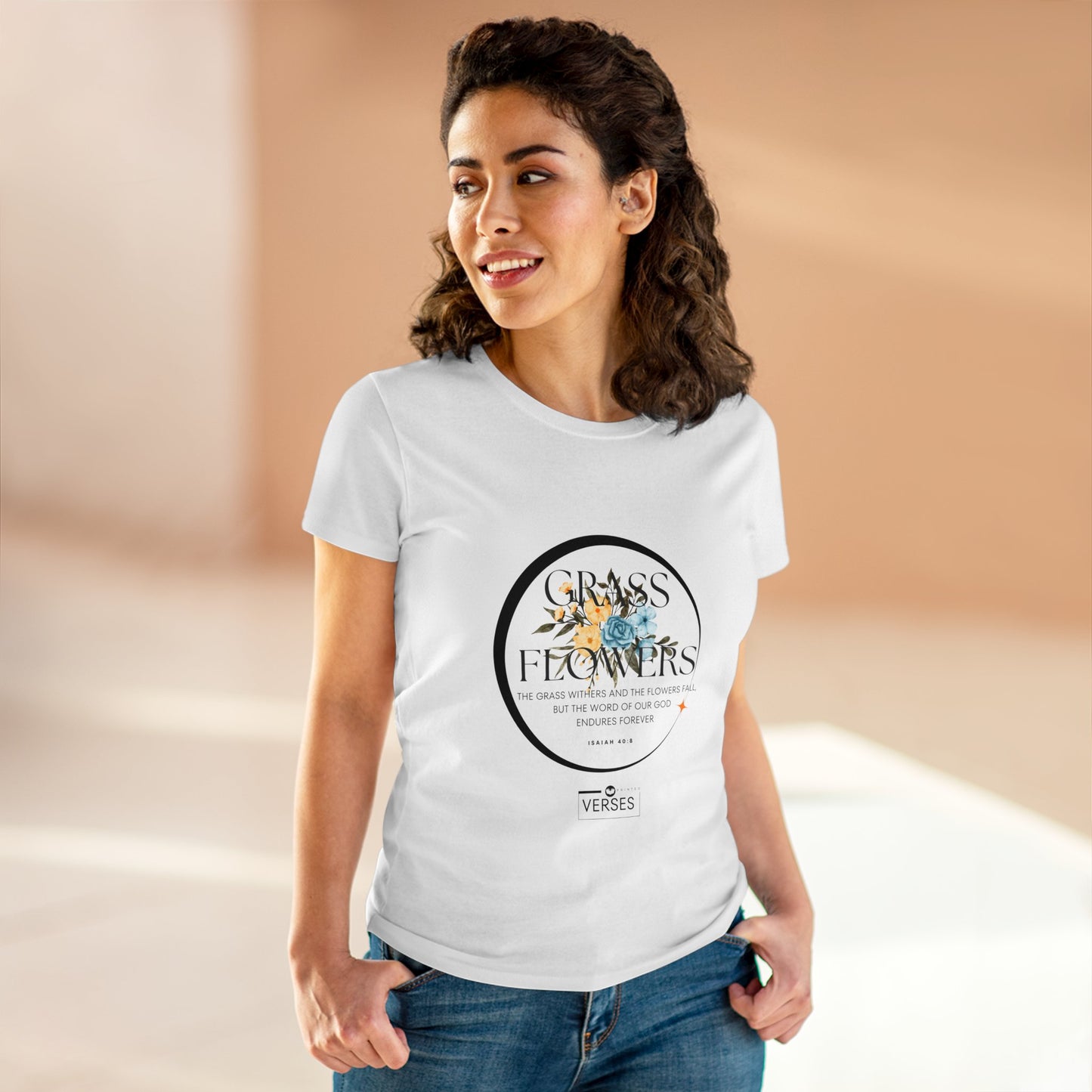 GRASS AND FLOWERS - LADIES COTTON TEE