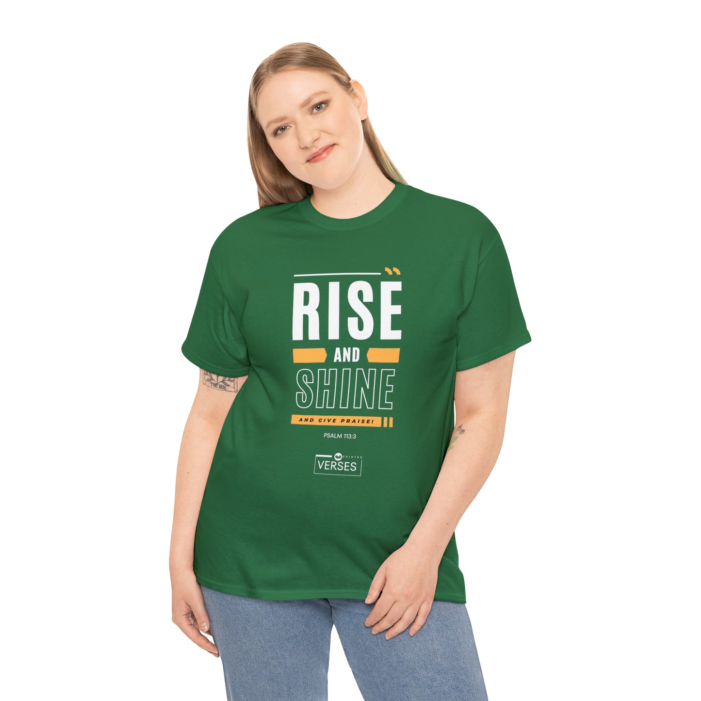 RISE AND SHINE AND GIVE PRAISE - DRK TEE