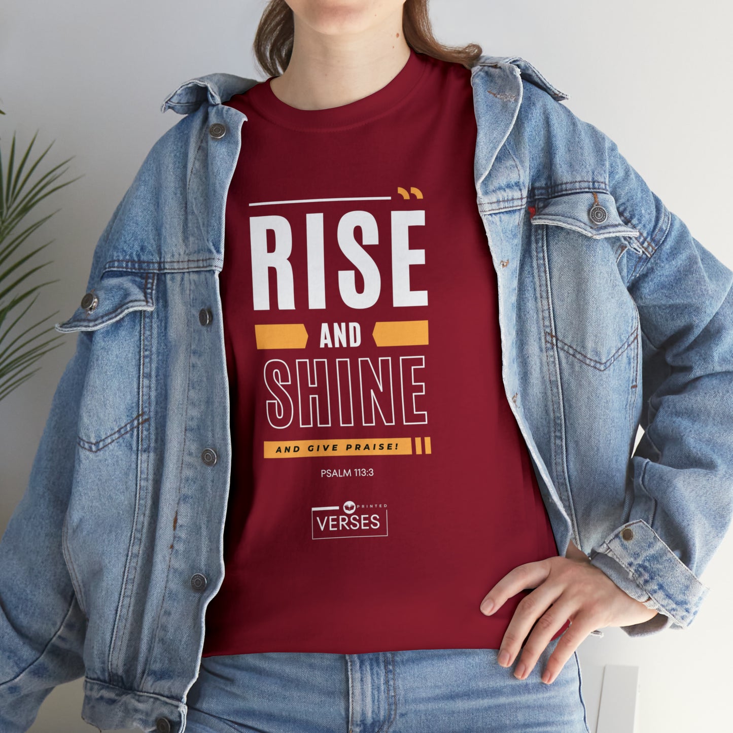 RISE AND SHINE AND GIVE PRAISE - DRK TEE