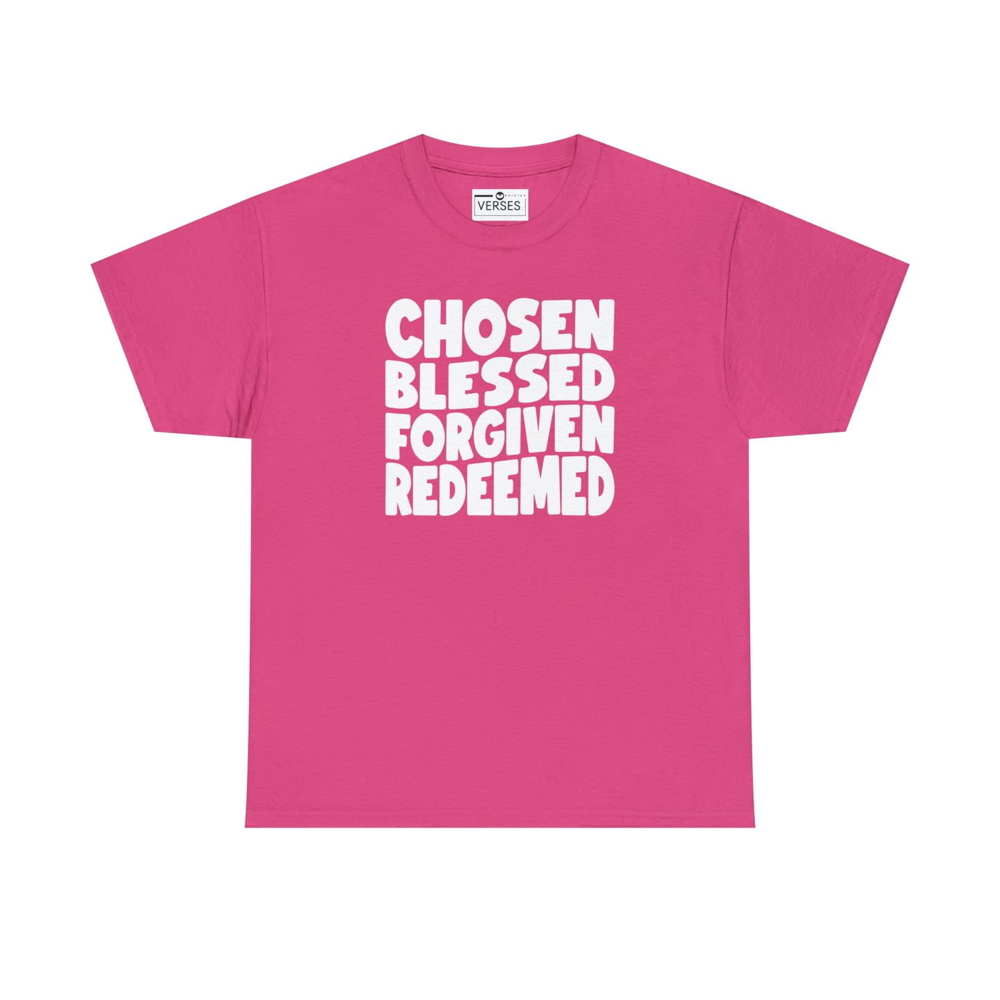 CHOSEN BLESSED FORGIVEN REDEEMED - DRK TEE