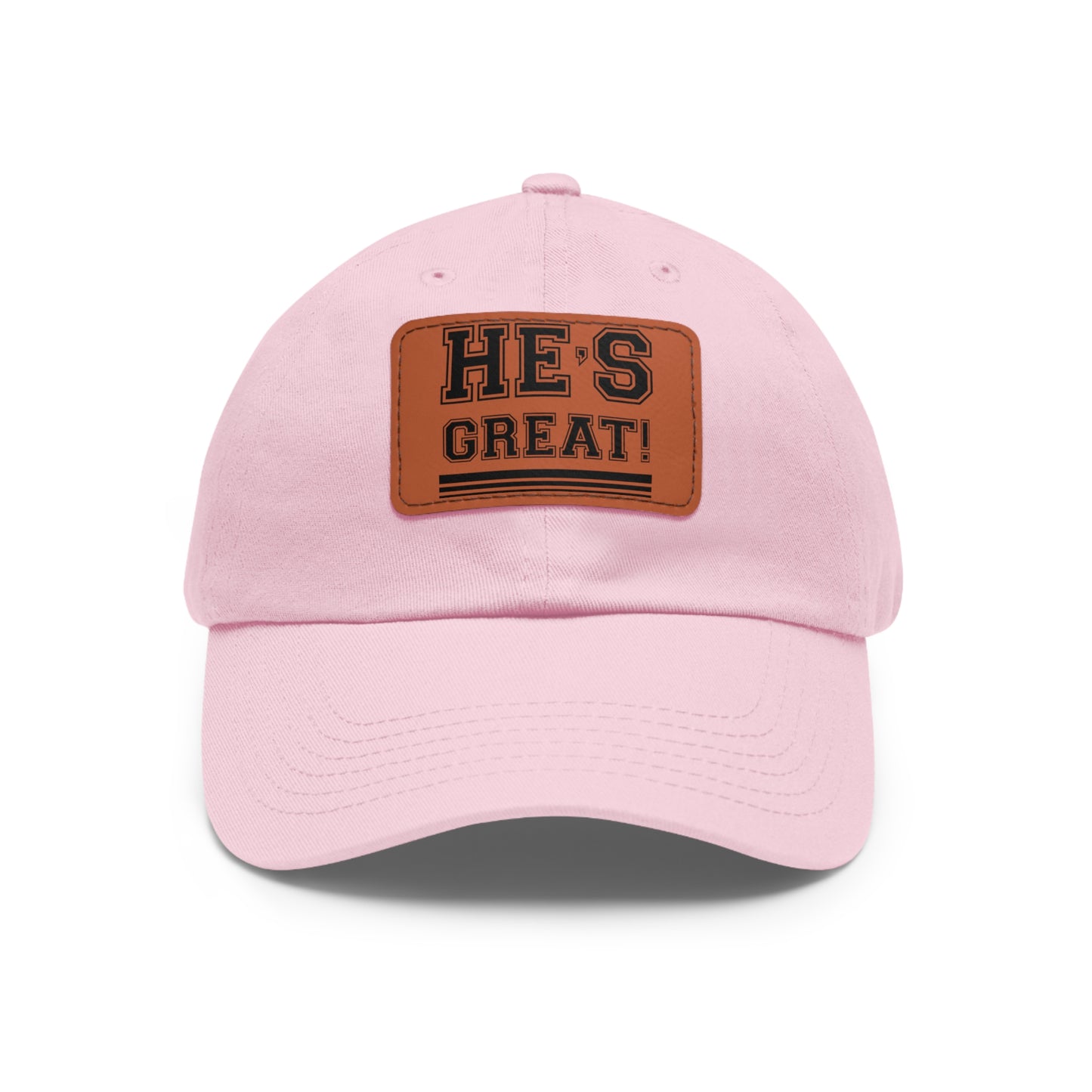 HE'S GREAT - LEATHER PATCH CAP