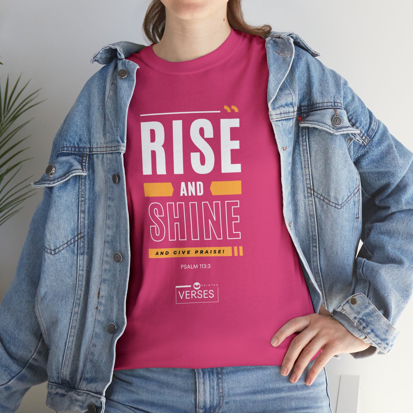 RISE AND SHINE AND GIVE PRAISE - DRK TEE