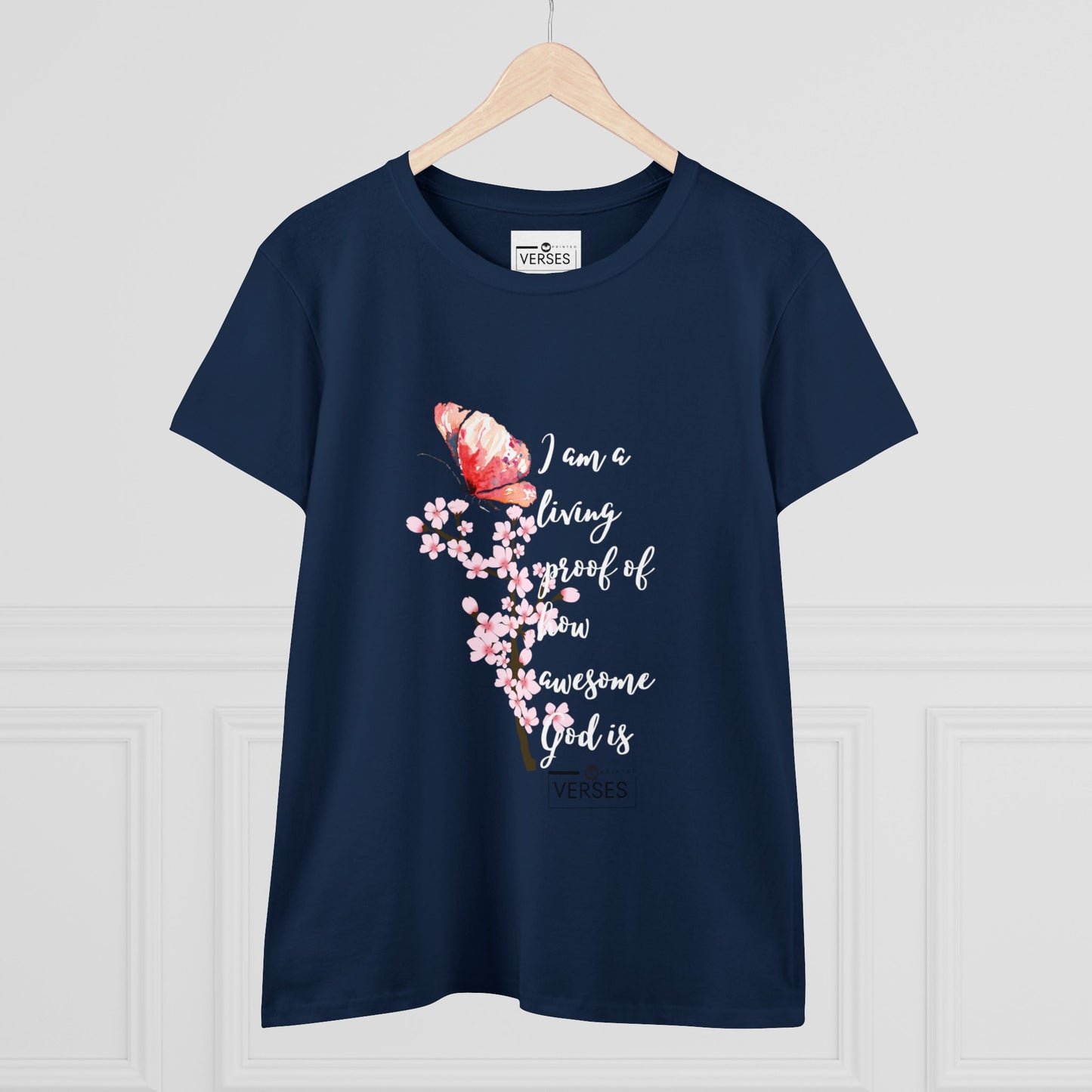 I AM A LIVING PROOF HOW AWESOME GOD IS - LADIES DRK TEE