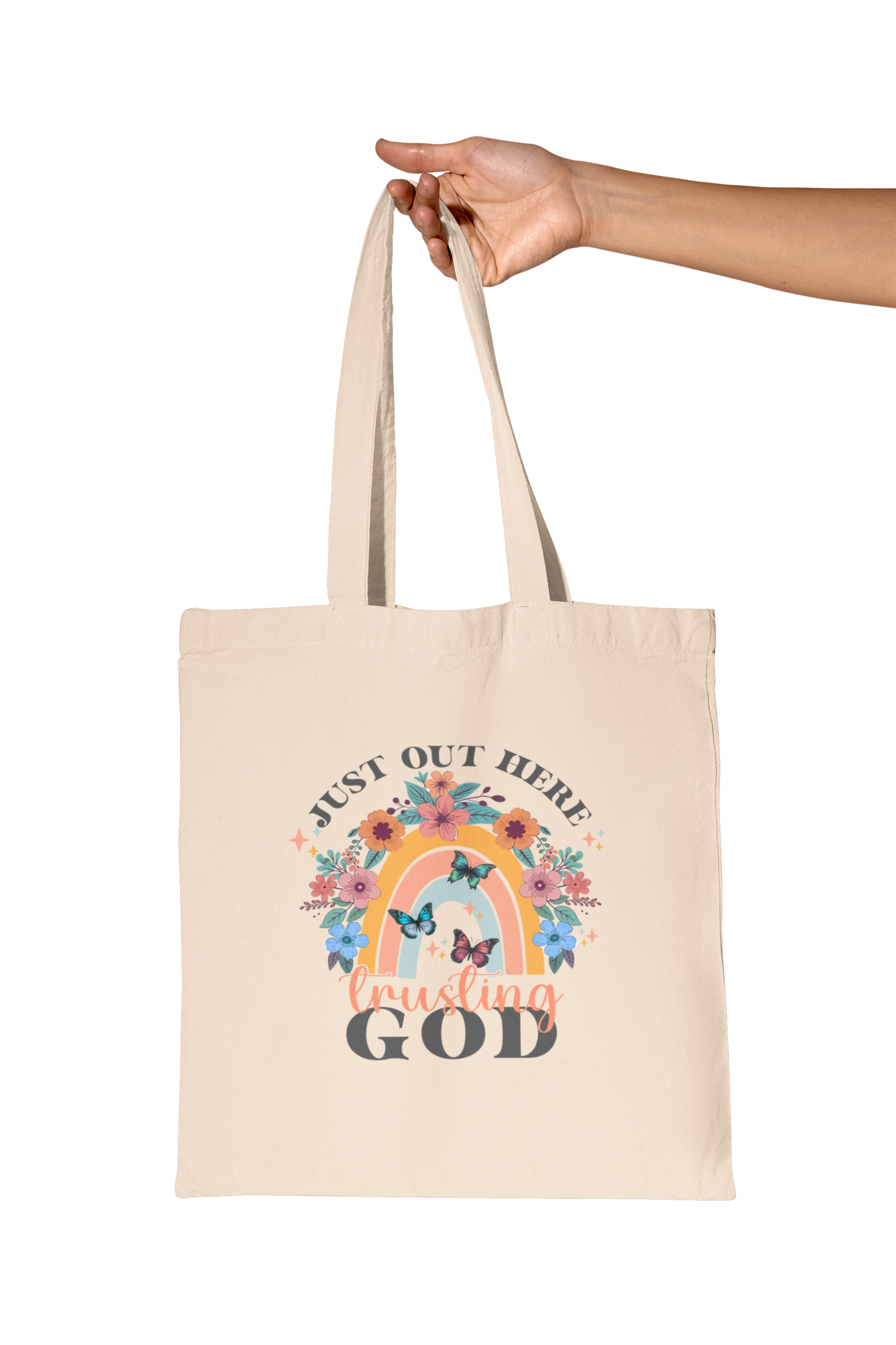 JUST OUT HERE TRUSTING GOD - PROMISEKEEPER TOTES