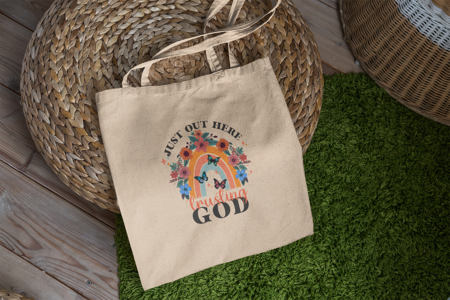JUST OUT HERE TRUSTING GOD - PROMISEKEEPER TOTES