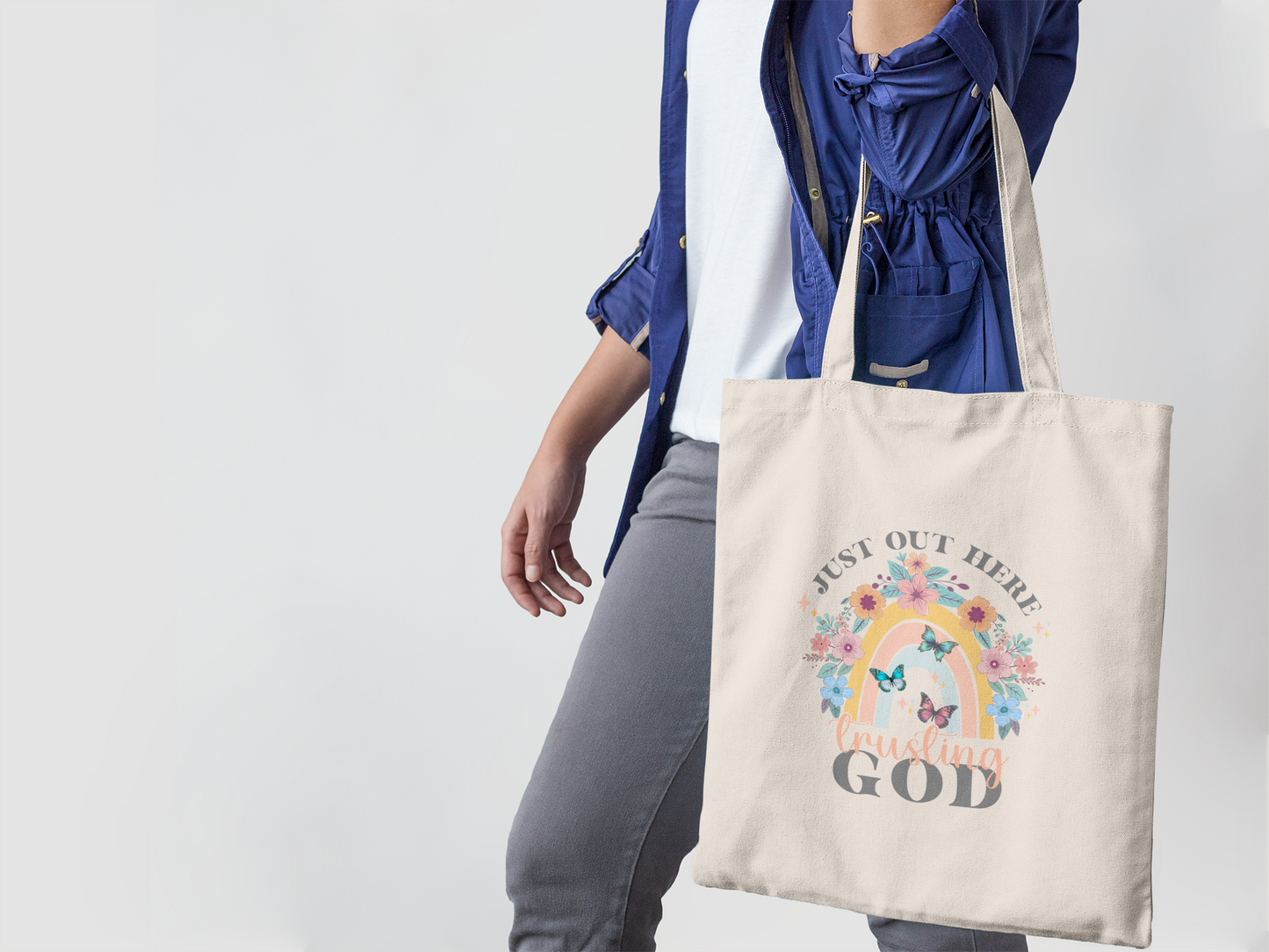 JUST OUT HERE TRUSTING GOD - PROMISEKEEPER TOTES