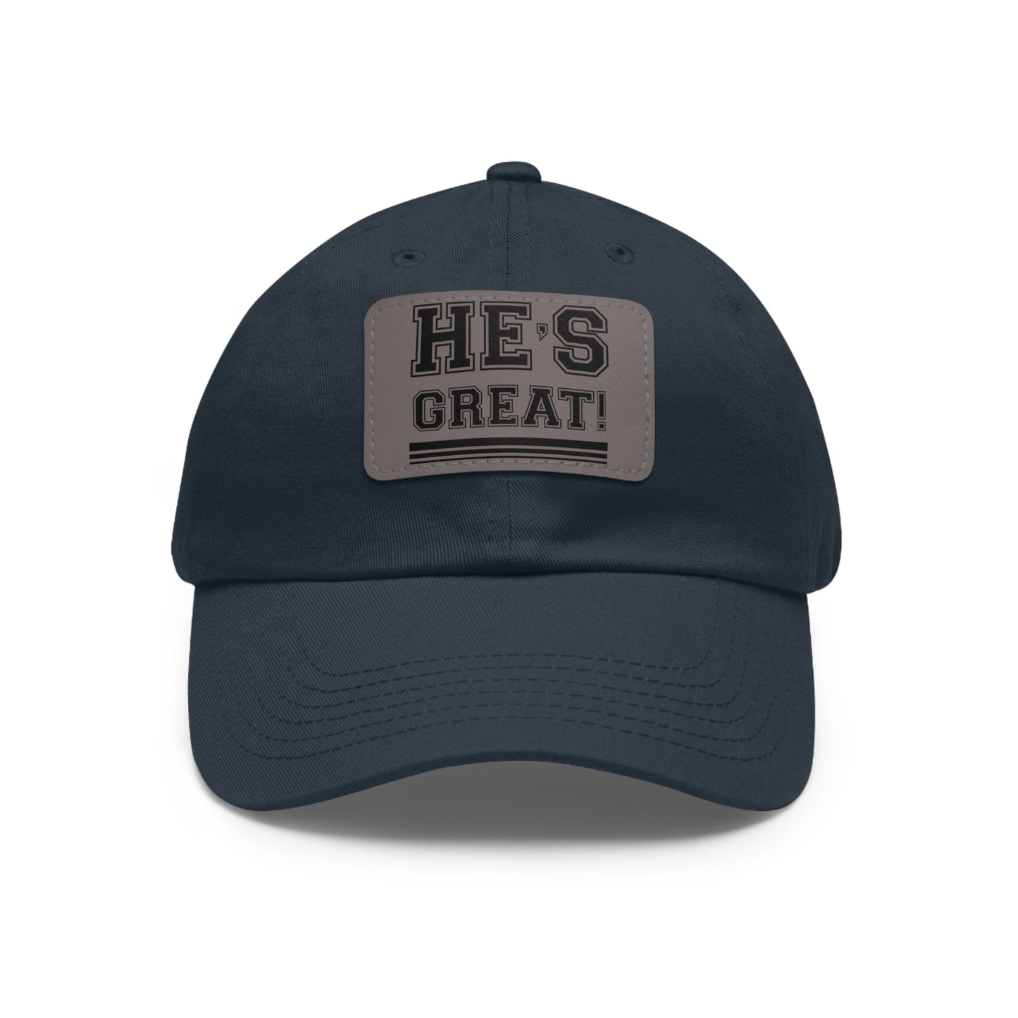 HE'S GREAT - LEATHER PATCH CAP