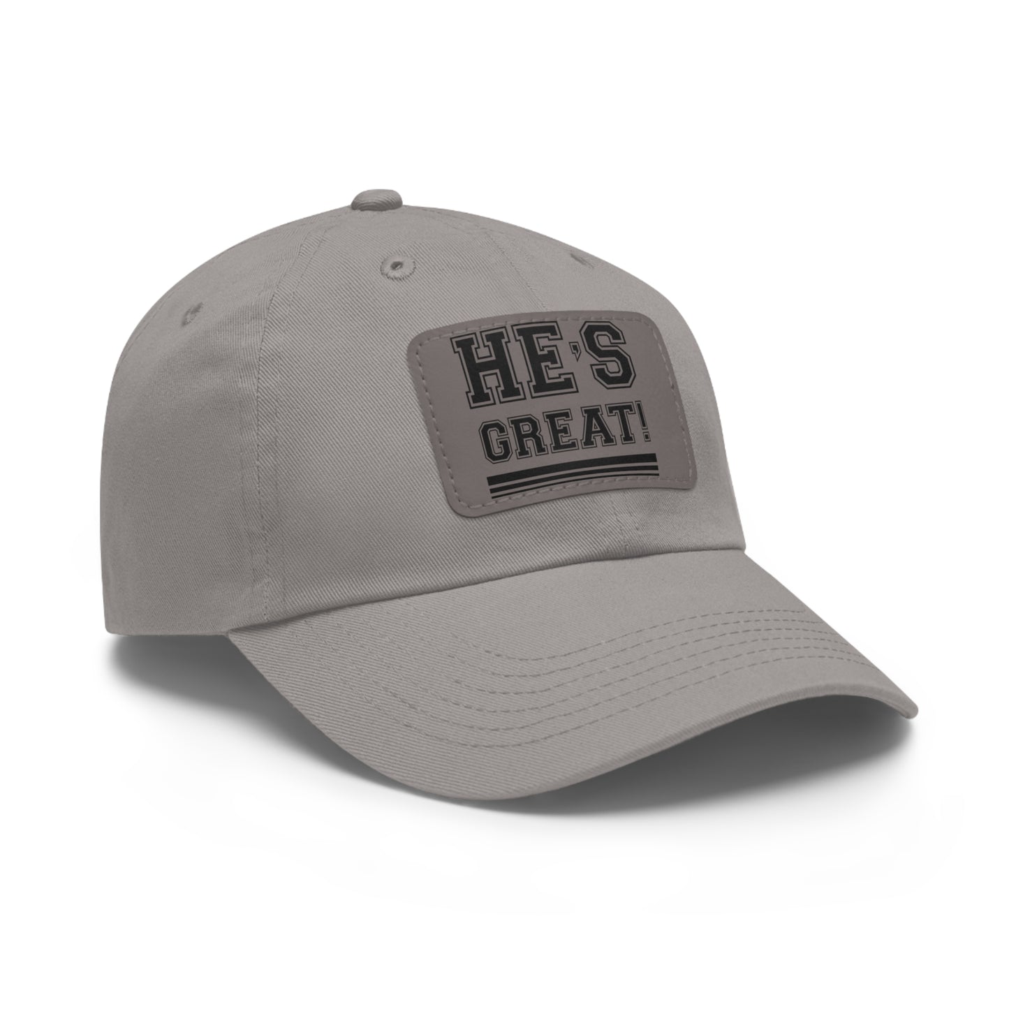 HE'S GREAT - LEATHER PATCH CAP
